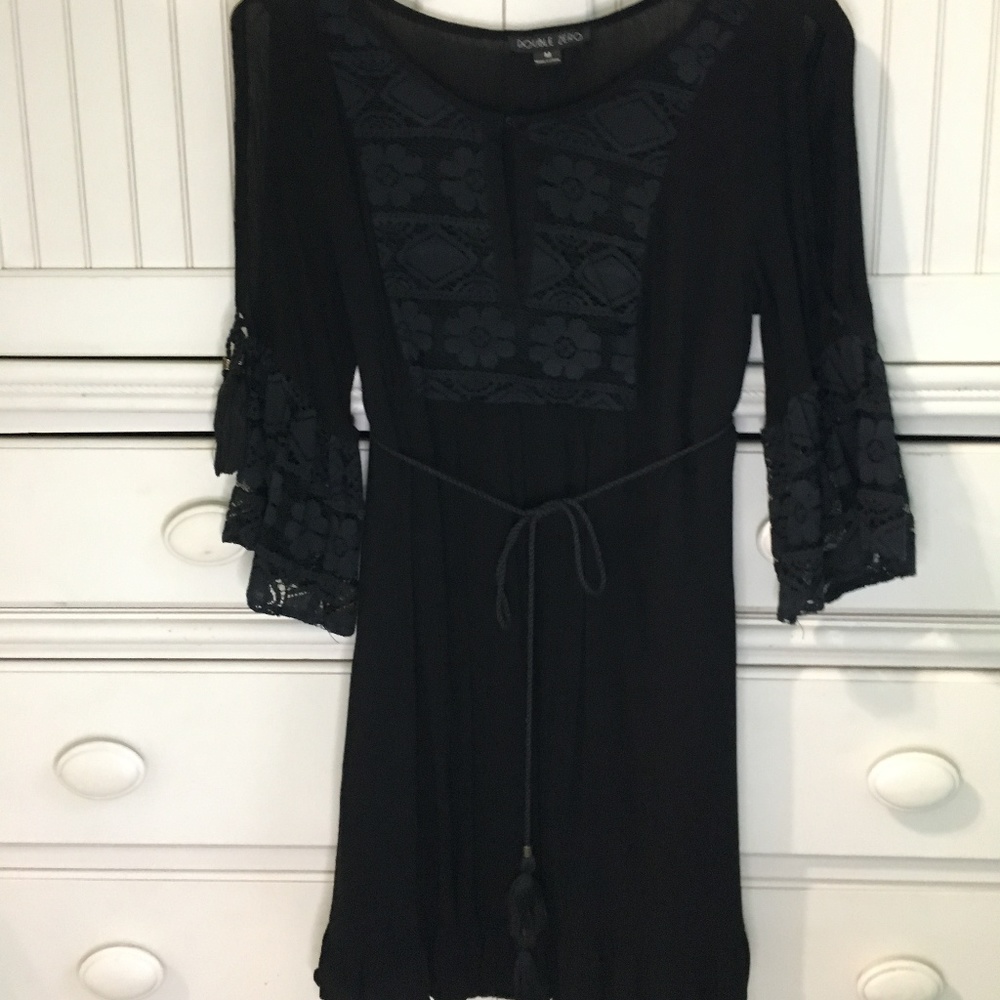 Black Lace Dress with Mid-Length Sleeves